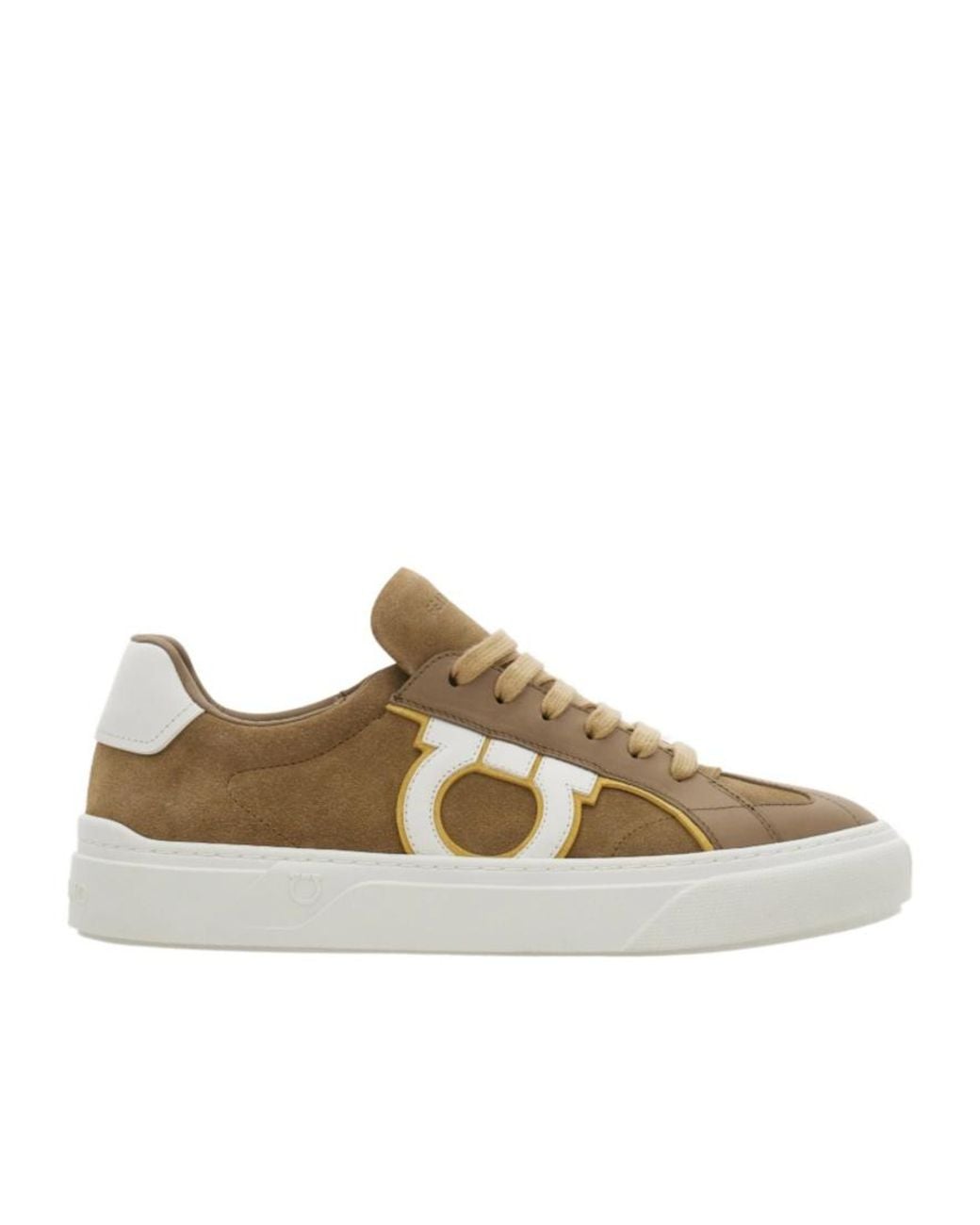 Ferragamo Brown Gancini Sneaker for men