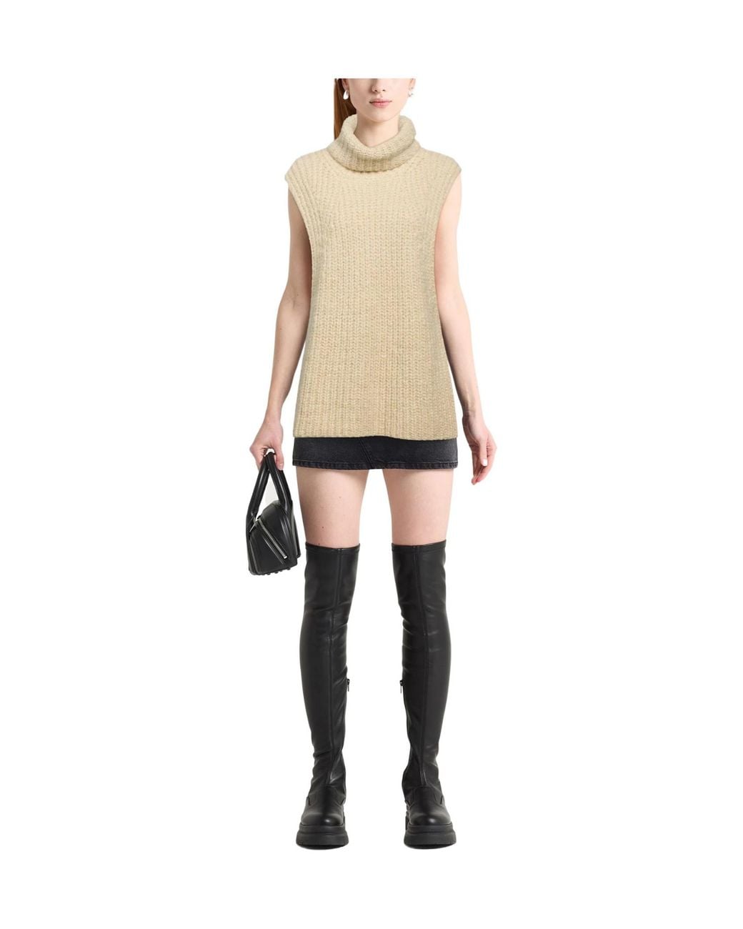Isabel Marant Natural Solid-Colored Knit Tank Top