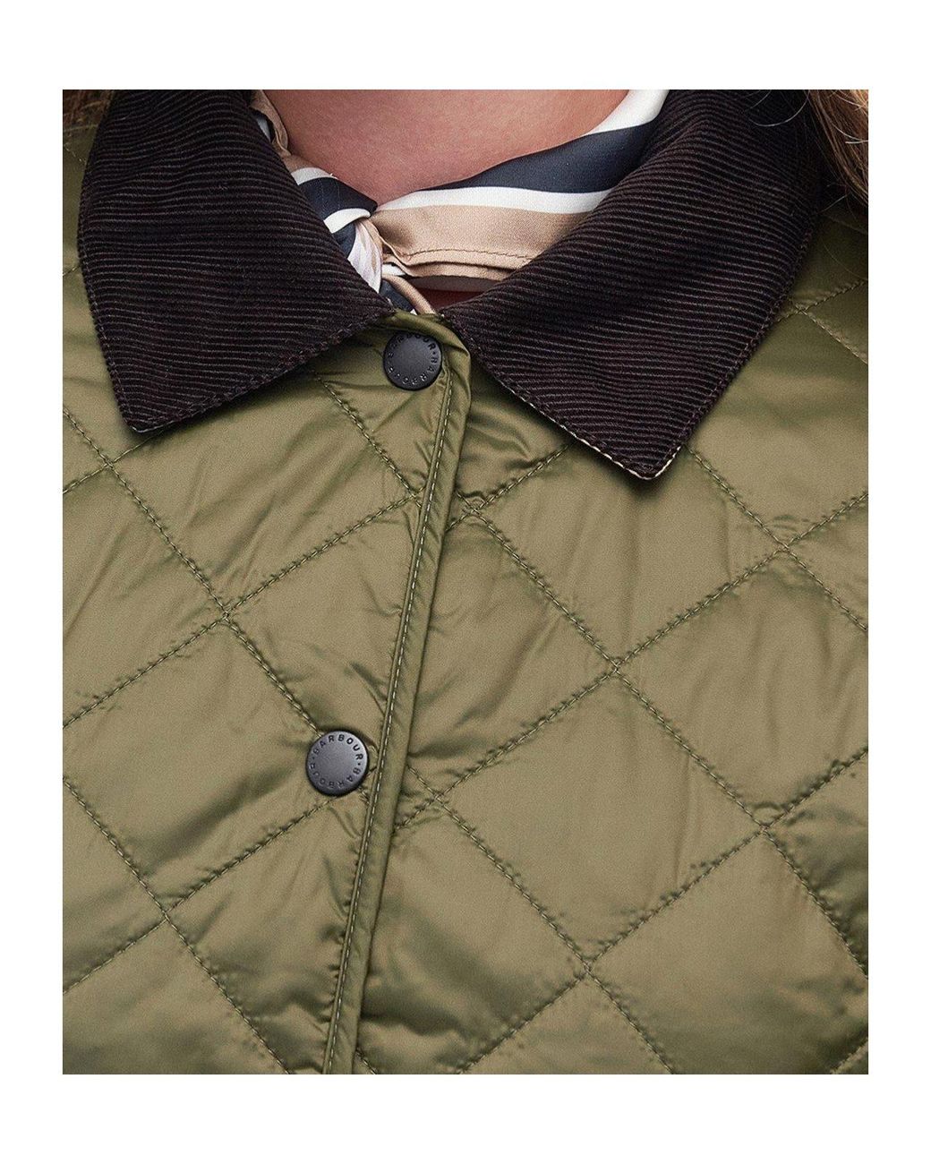 Barbour Green Quilted Long-Sleeved Casual Jacket