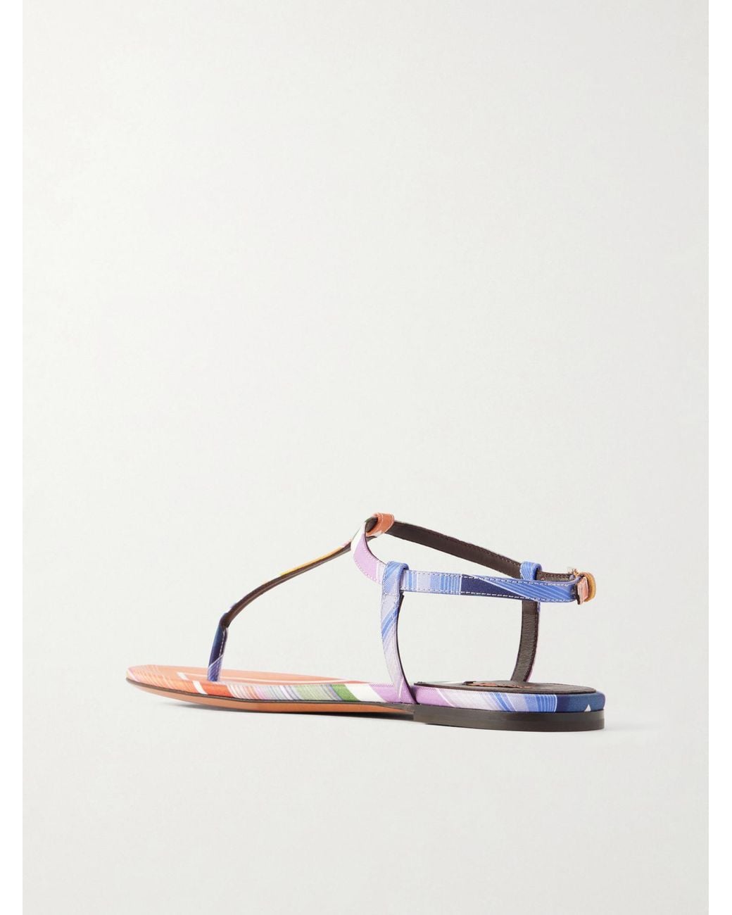 Missoni Brown Leen Striped Twill Sandals