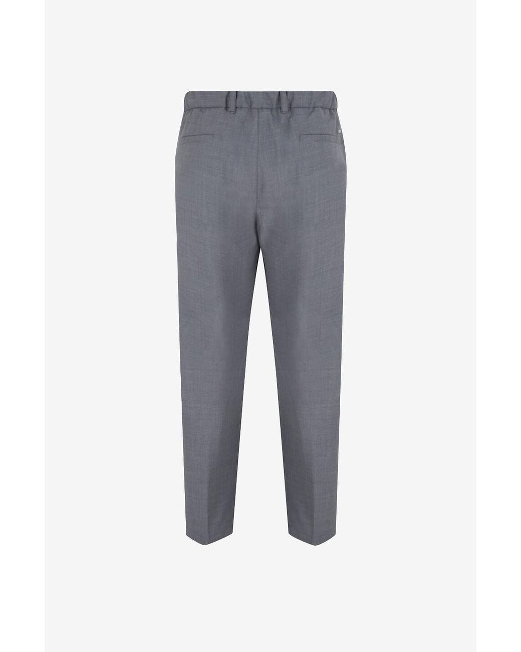 Herno Gray Casual Pants With Belt Loops for men