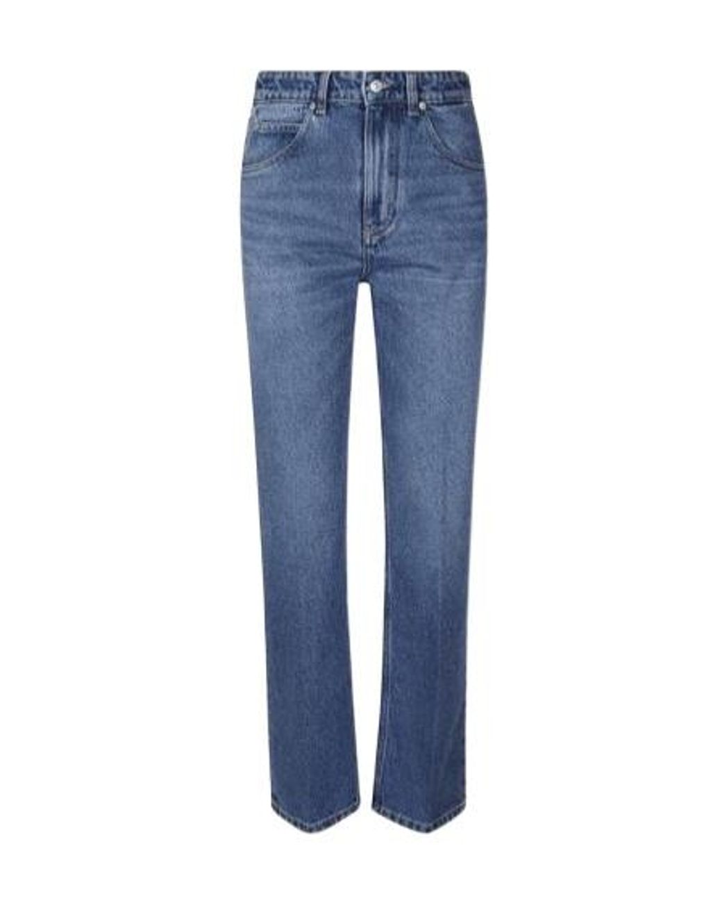 Victoria Beckham Blue Logo Patch Jeans