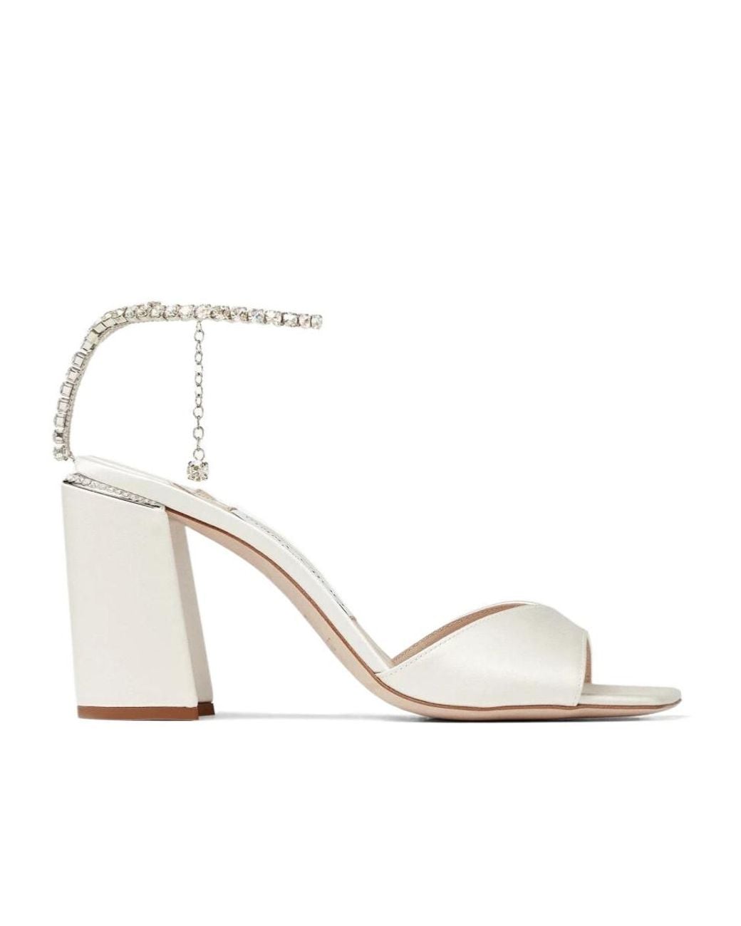 Jimmy Choo Natural Square Toe High Heel Sandals