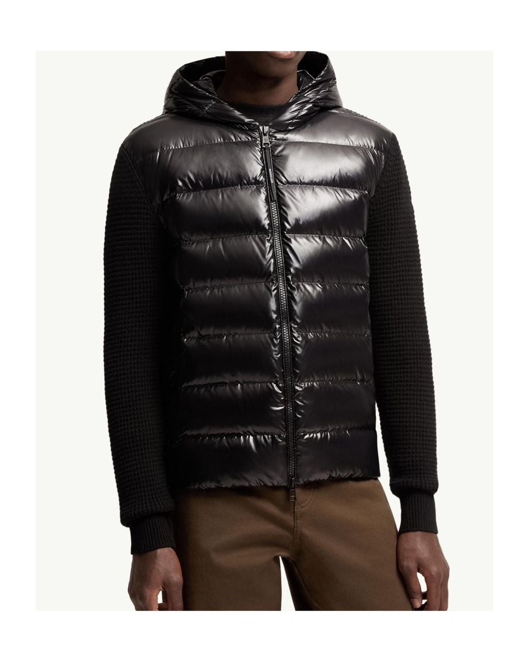 Moncler Black Padded Zip-Up Padded Cardigan for men