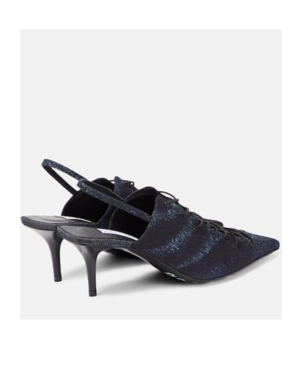 Jimmy Choo Blue 'X Jean Paul Gaultier Corset Slingback Pumps