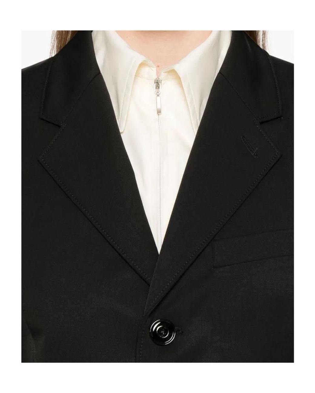 Lemaire Black Tailored Single-Breasted Blazer