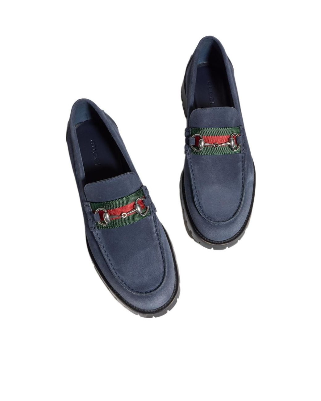 Gucci Blue Loafer With Horsebit And Lug Sole for men
