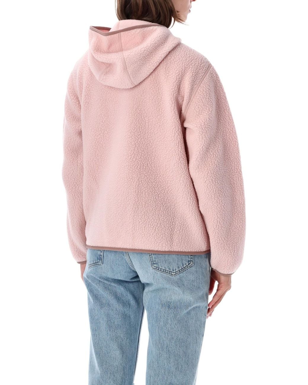 Patagonia Pink Teddy Fleece Hooded Jacket