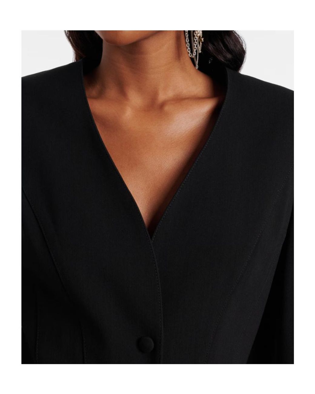 Mugler Black Re/Edit Single-Breasted Long Sleeve Suit Jacket