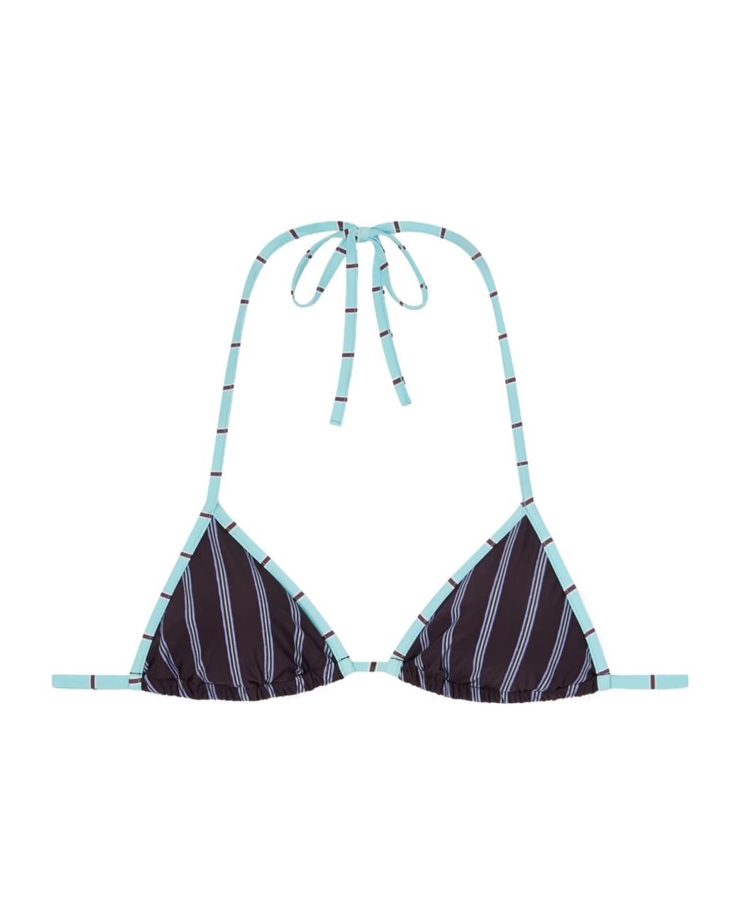 Staud Blue Lido Triangle Bikini Top