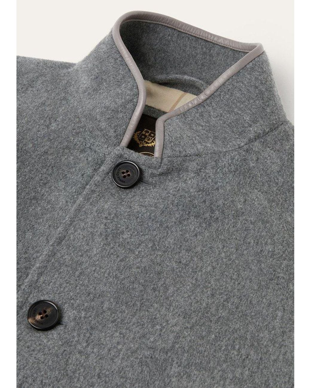 Loro Piana Gray Button-Up Jacket for men