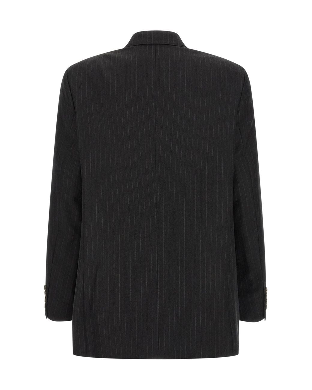Auralee Black Wool Double-Breasted Suit Jacket