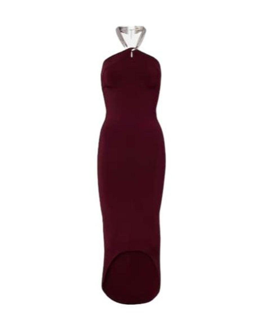 Galvan Red Halterneck Midi Dress