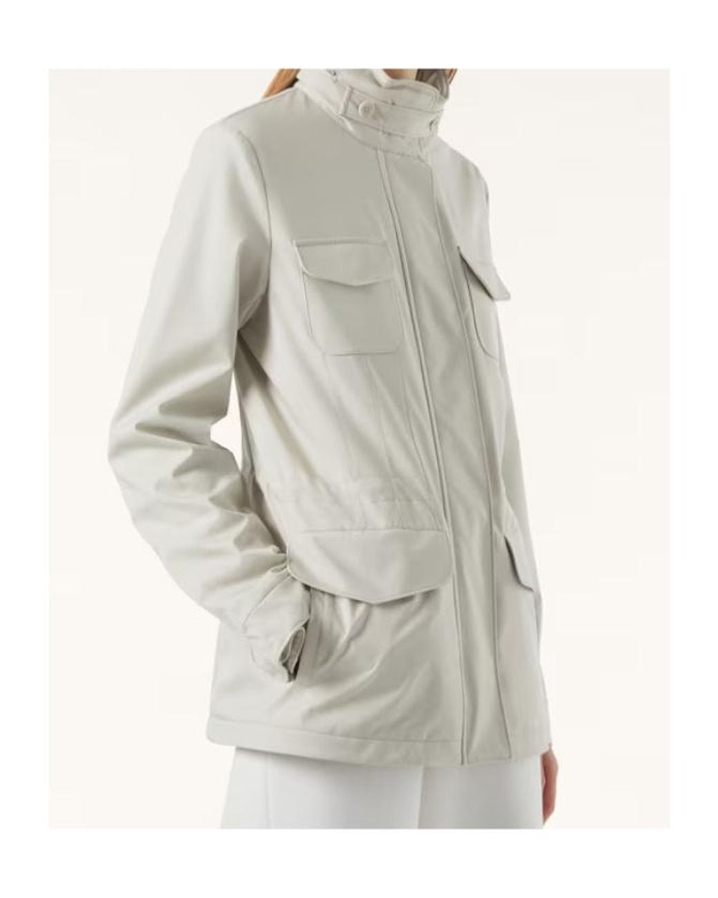 Loro Piana White Windmate Traveller Field Jacket