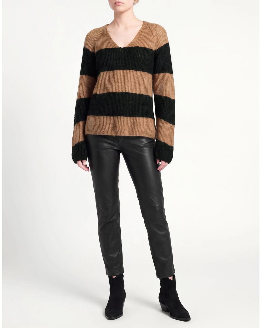 Max Mara Black Striped Knit Top