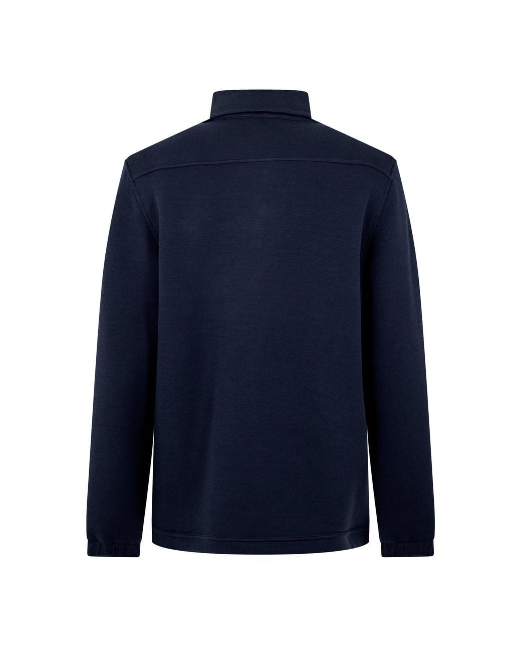 Moncler Blue Long-Sleeved Polo Shirt for men