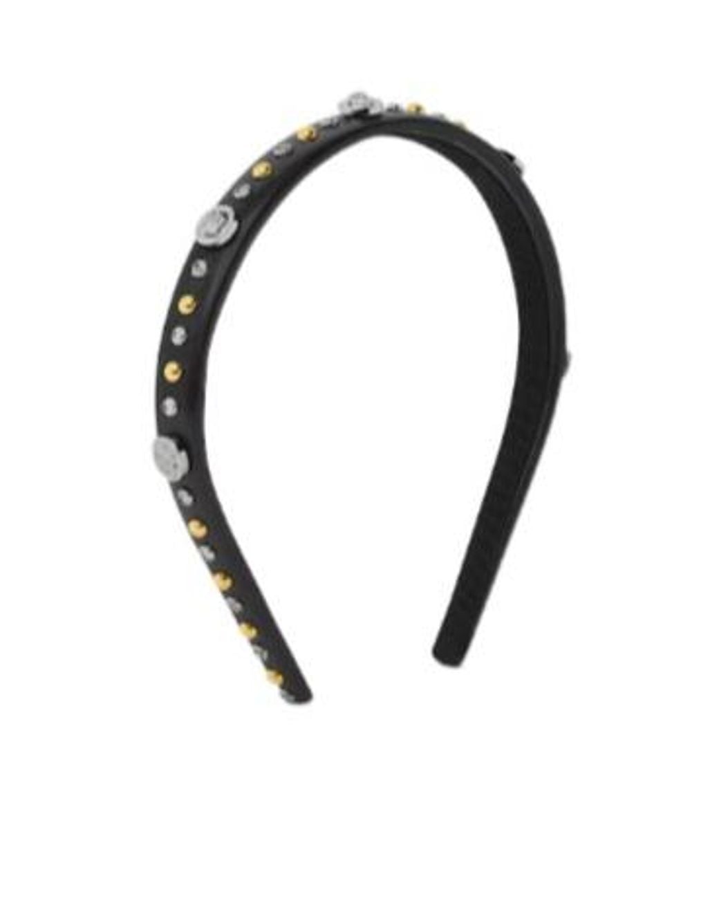 Versace Metallic Embellished Headband