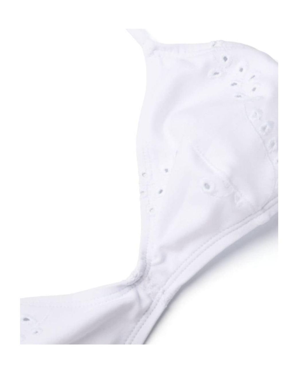 Chloé White Neck-Hanging Swimsuit Top