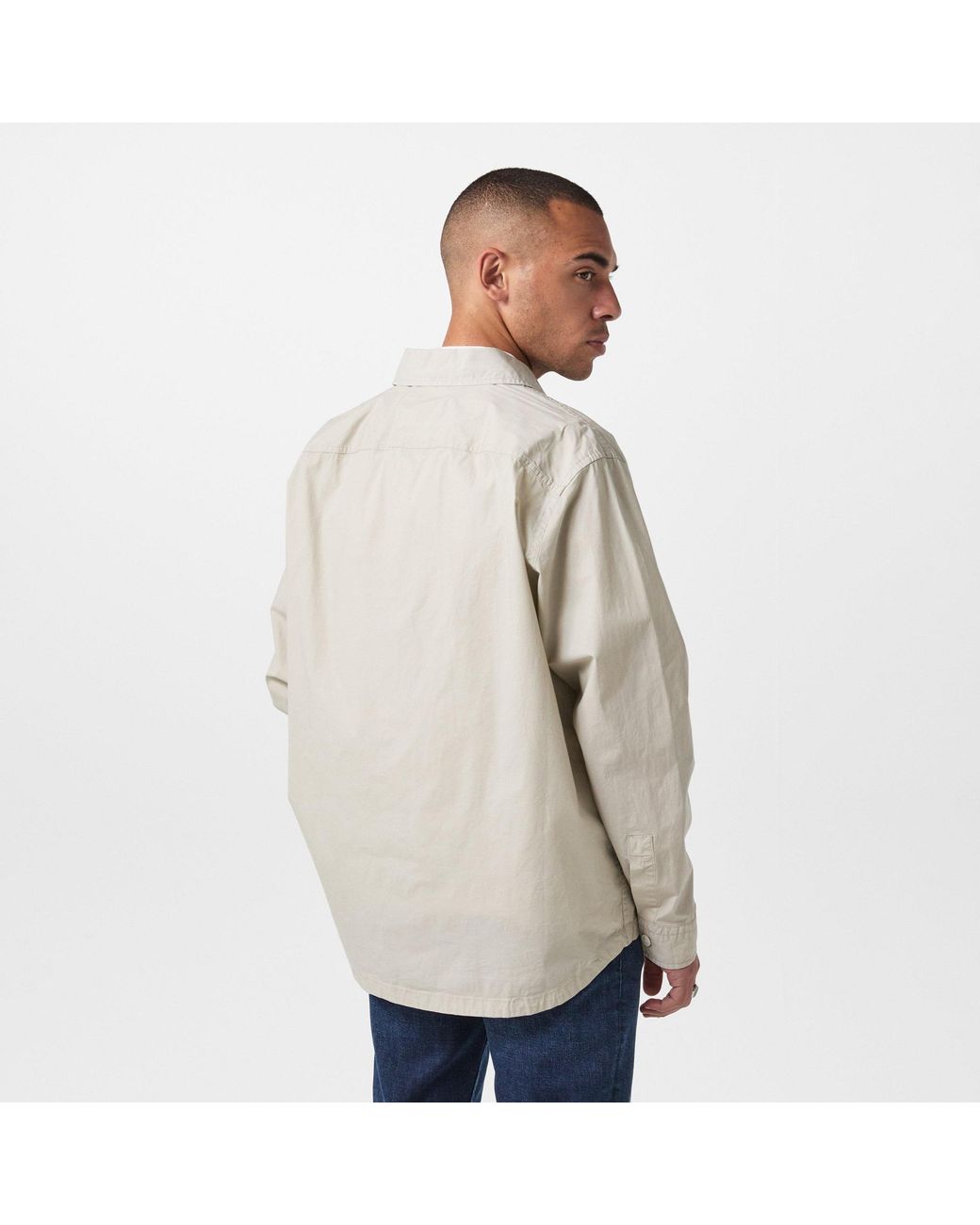 Boss White Light Casual Shirt-Style Jacket for men