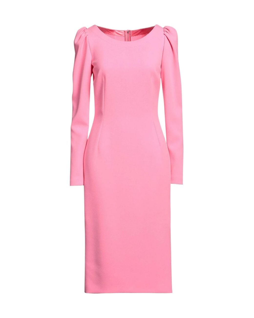 Dolce & Gabbana Pink Solid-Colored Bodycon Dress