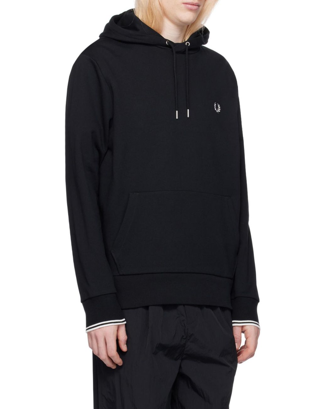 Fred Perry Blue Tipped Hooded Sweatshirt for men
