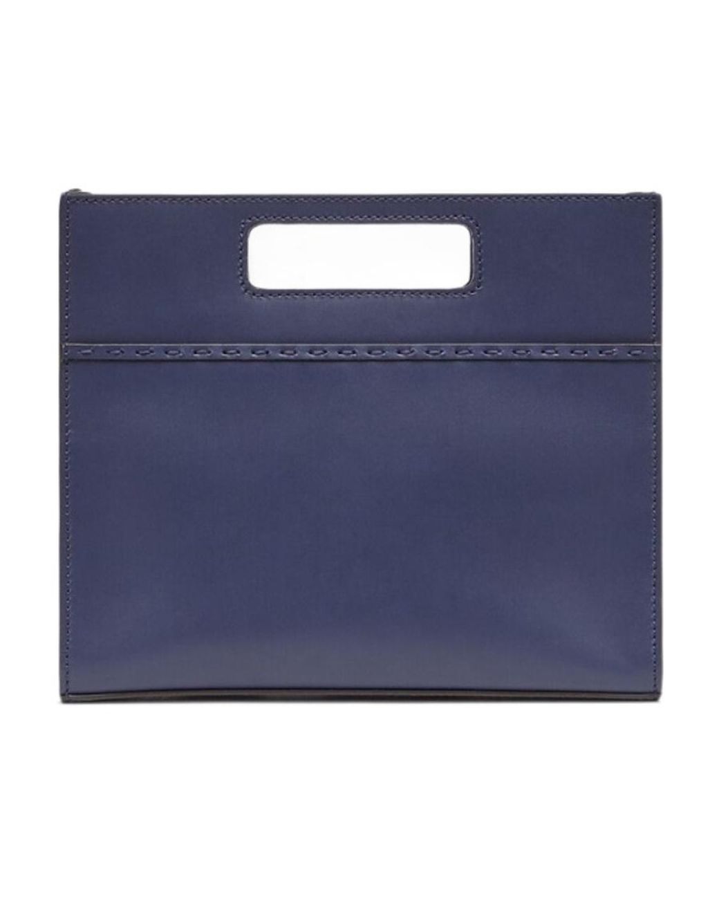 Fendi Blue Mini Logo Tote Handbag for men