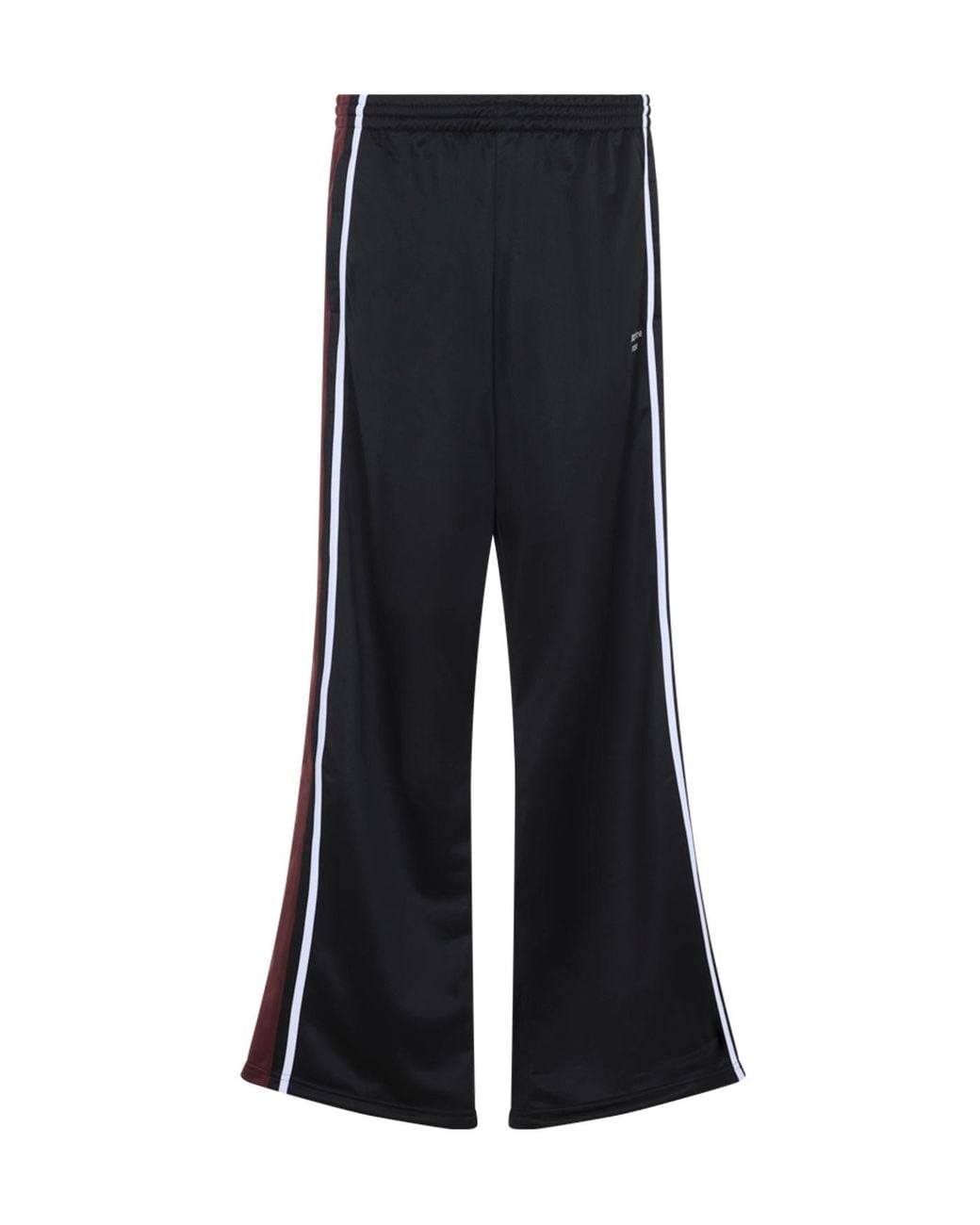 Martine Rose Black Wide Leg Trackpants Stripe Detail for men