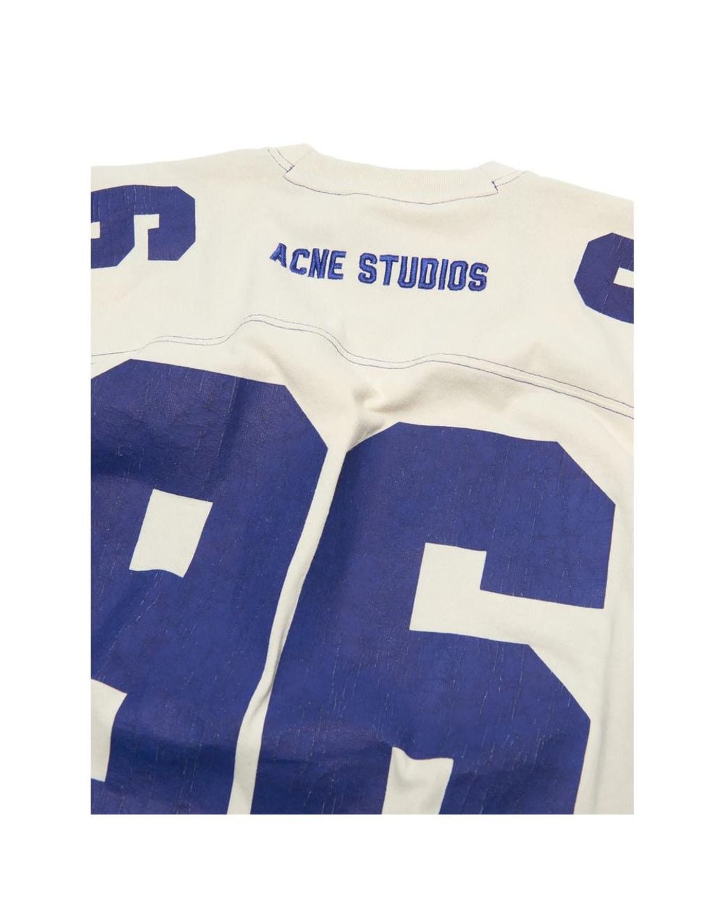 Acne Blue Number-Print Long-Sleeve Sweatshirt for men