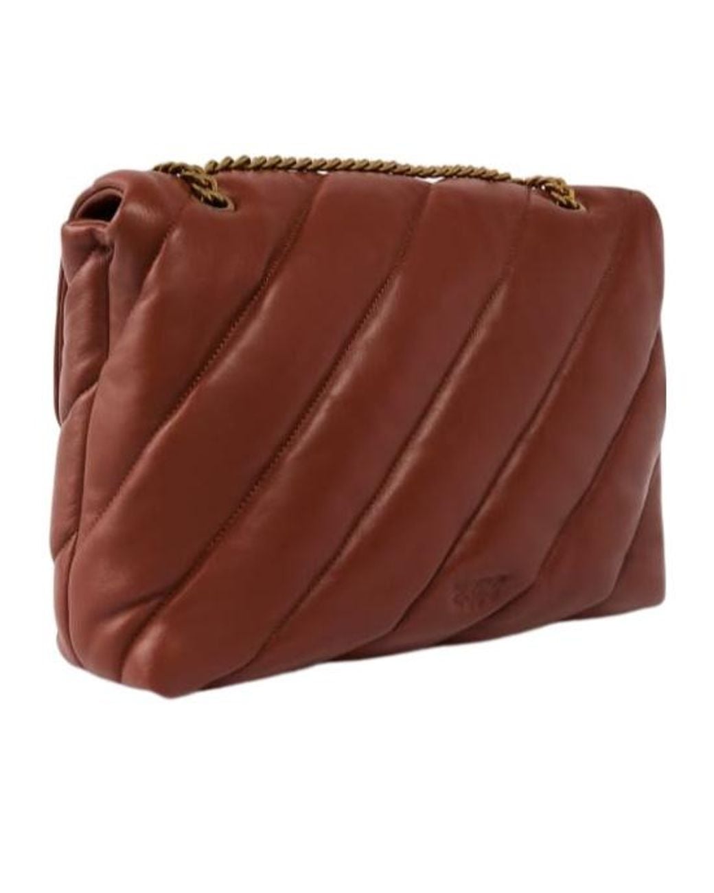 Pinko Brown Flap Shoulder Bag