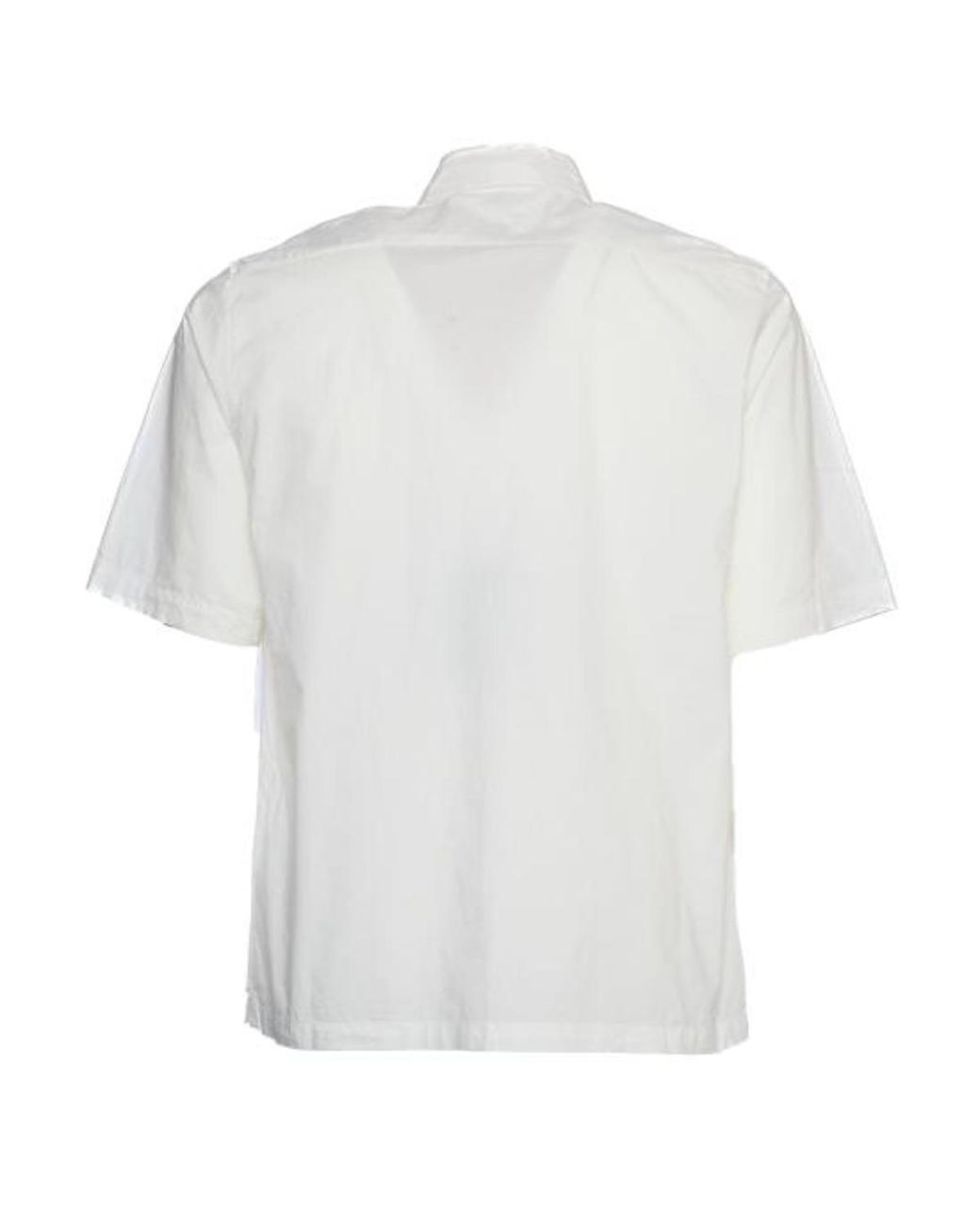 C P Company White Short Sleeve Poplin Shirt for men