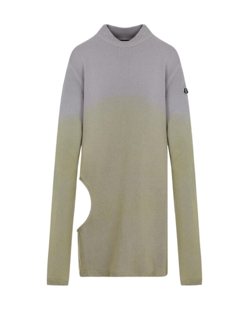 Moncler Gray Moncler Rick Owens Cut Out Knitted Jumper for men
