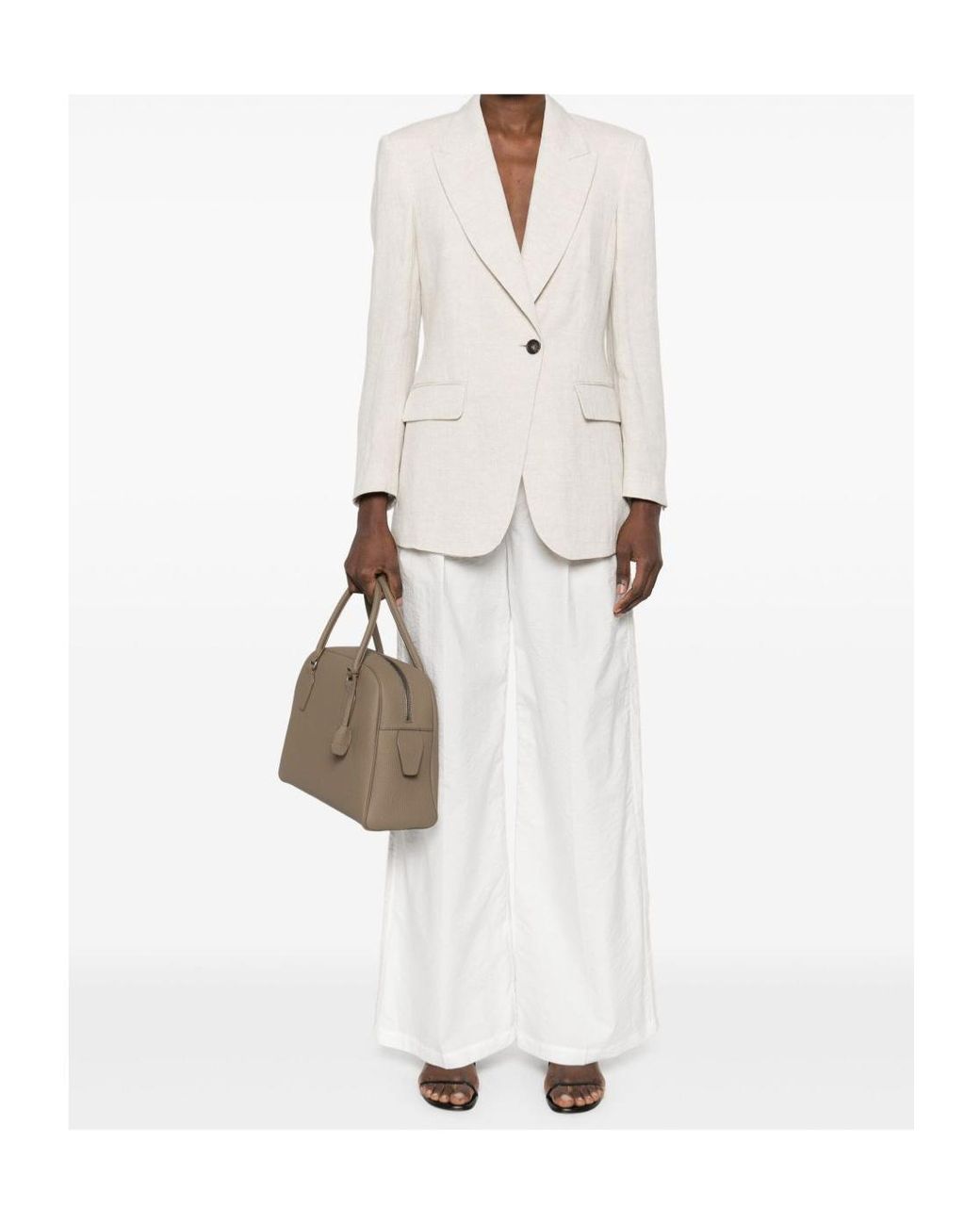 Brunello Cucinelli Natural Lurex Buttoned Blazer