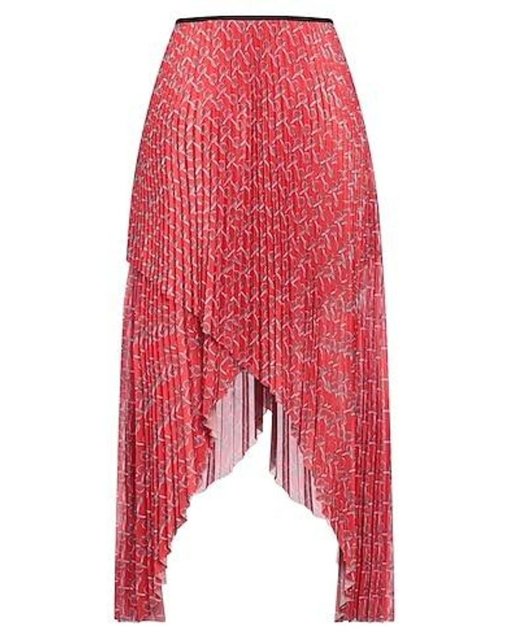 Burberry Red Long Skirts
