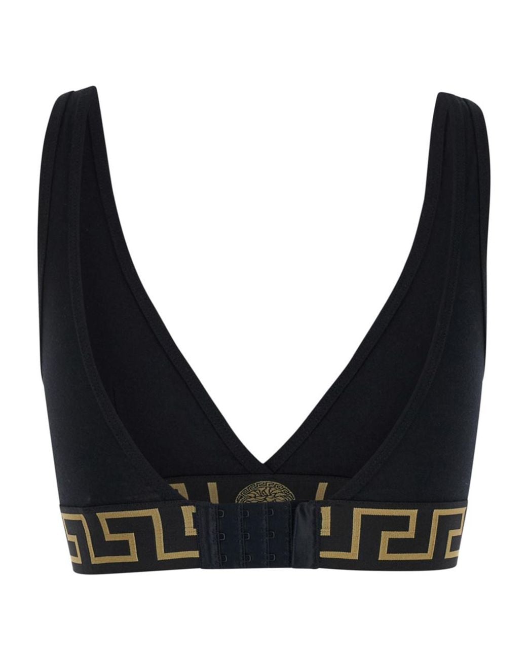 Versace Black V-Neck Sports Bra