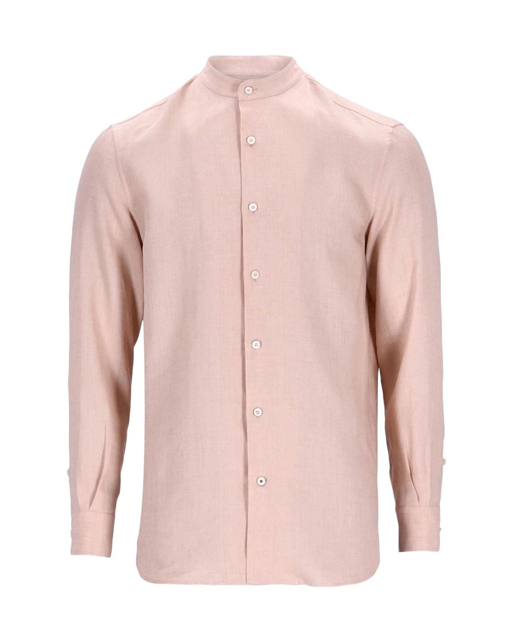 Loro Piana Pink Elia Corean Shirt for men