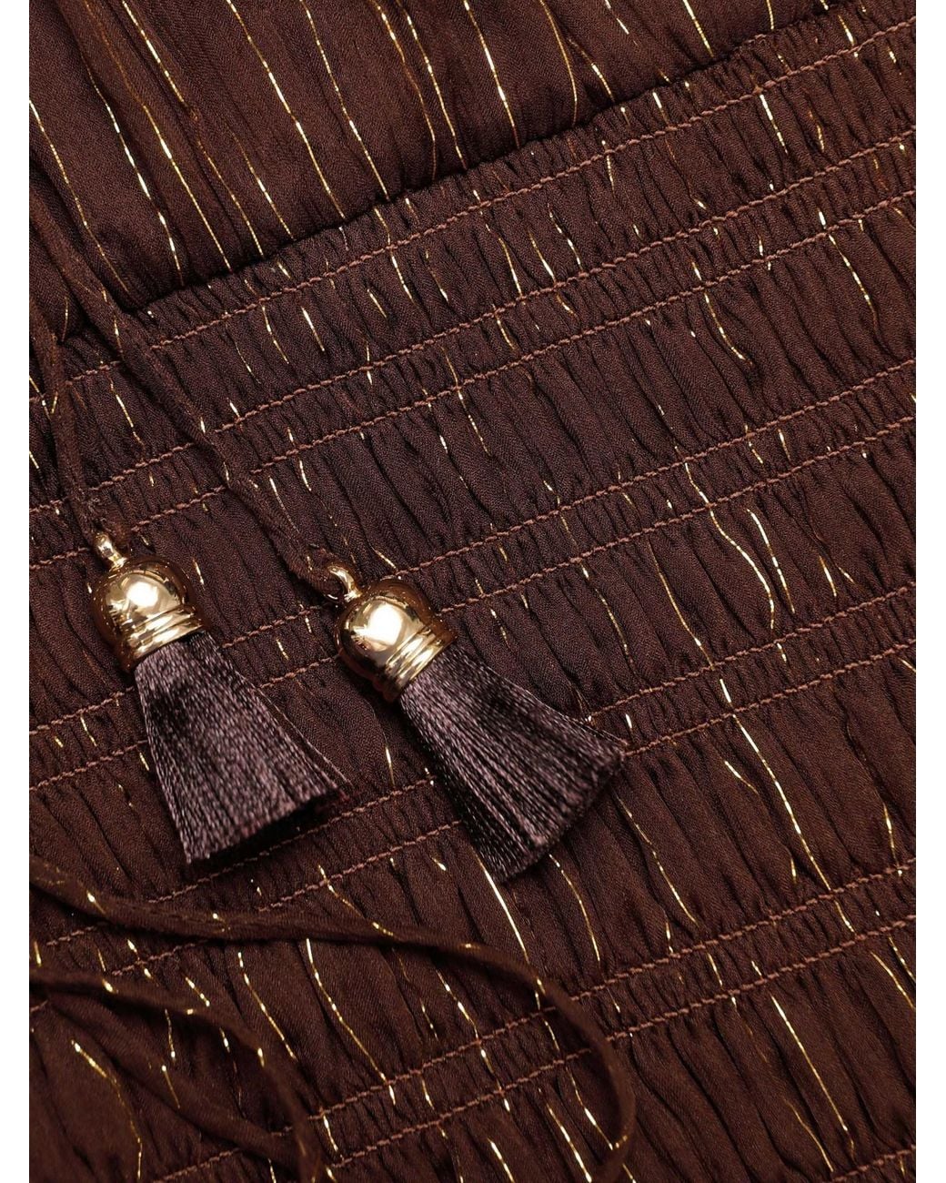 Self-Portrait Brown Georgette Maxi Dress