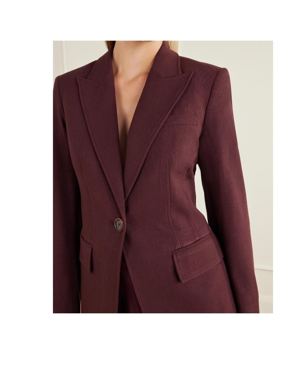 Veronica Beard Purple Isaac Dickey Single-Breasted Peaked-Lapel Blazer