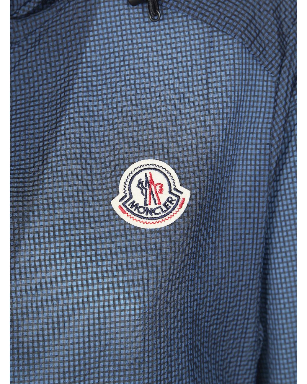 Moncler Blue Zip-Up Hooded Jacket