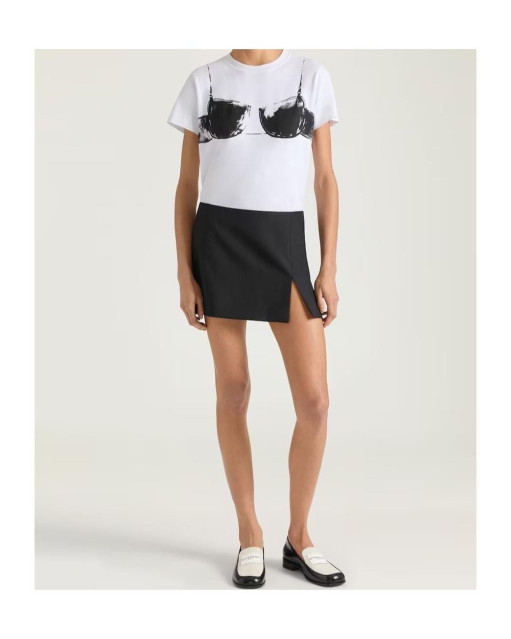 Givenchy Black Mini Striped Skirt