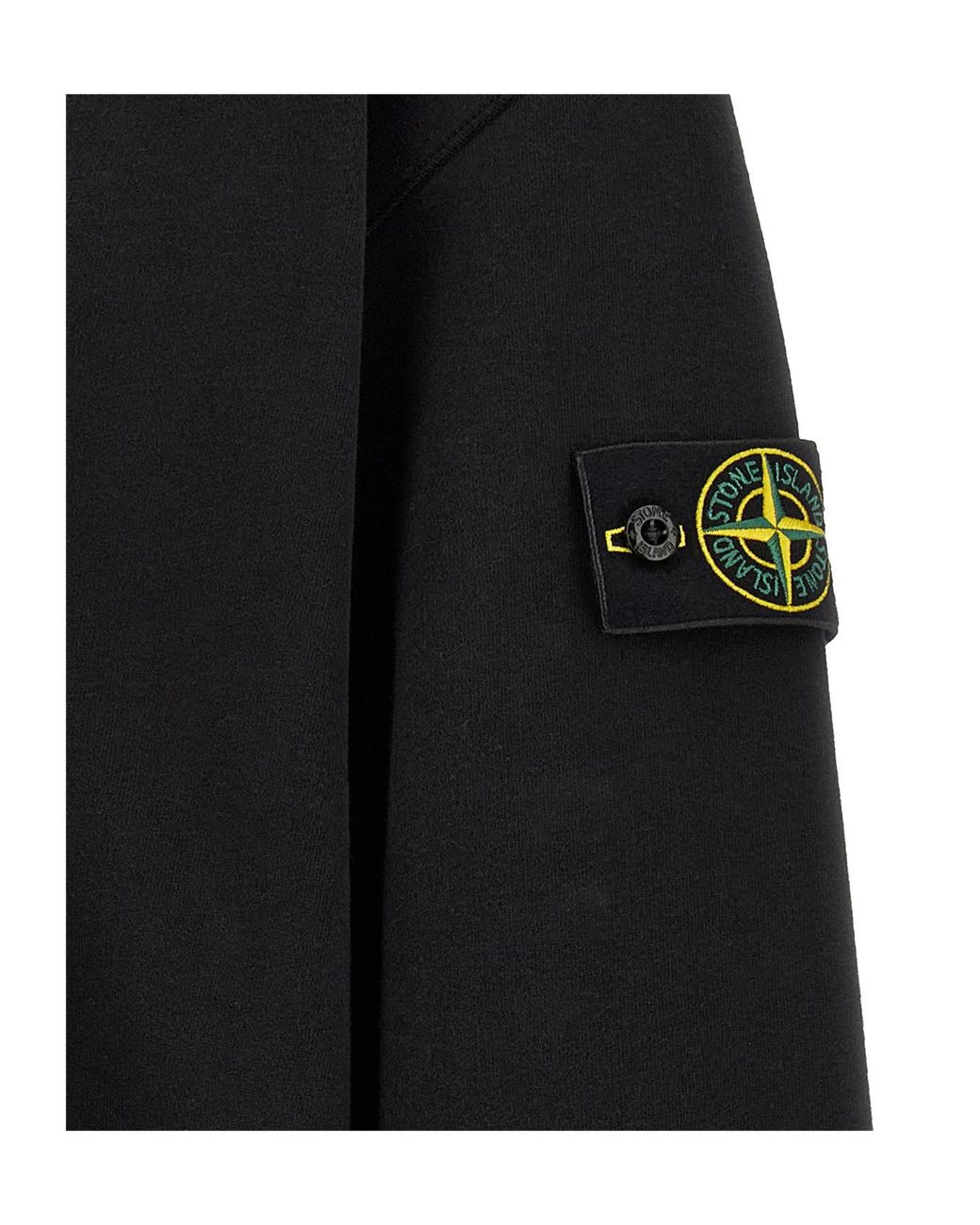 Stone Island Black Logo Patch Long-Sleeved Sweatshirt for men