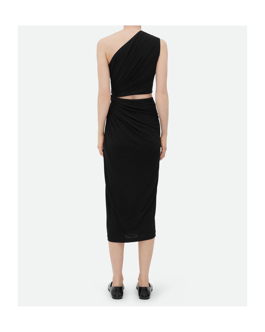 Bottega Veneta Black Buckle Detailed Sleeveless Midi Dress