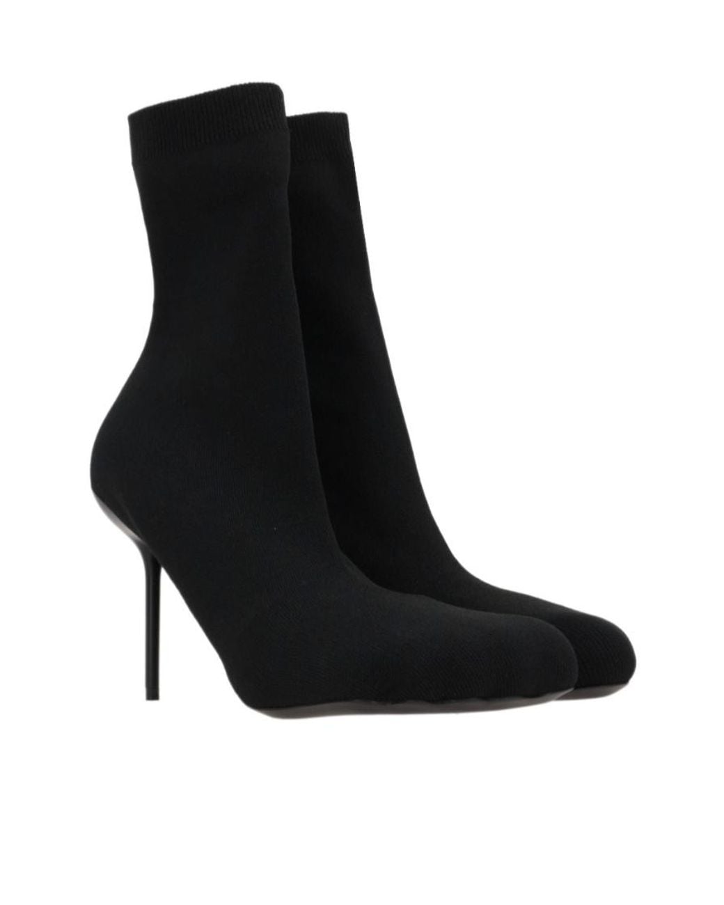 Balenciaga Black Anatomic Stretch Knit Ankle Boots