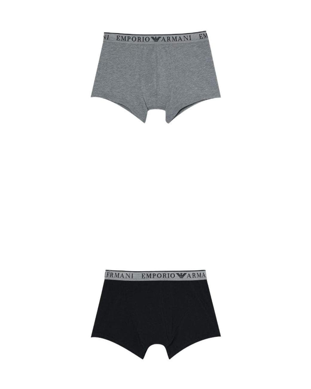 Emporio Armani Gray Two-Pack Of Boxer Briefs for men