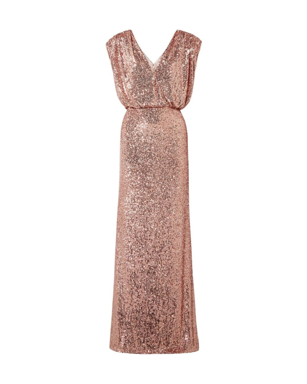 Monique Lhuillier Brown Elastic Silk Mesh Dress