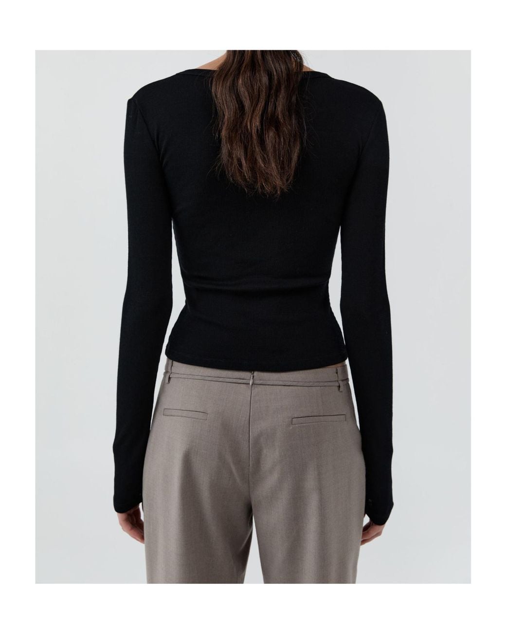 St. Agni Black Long-Sleeved Knitwear