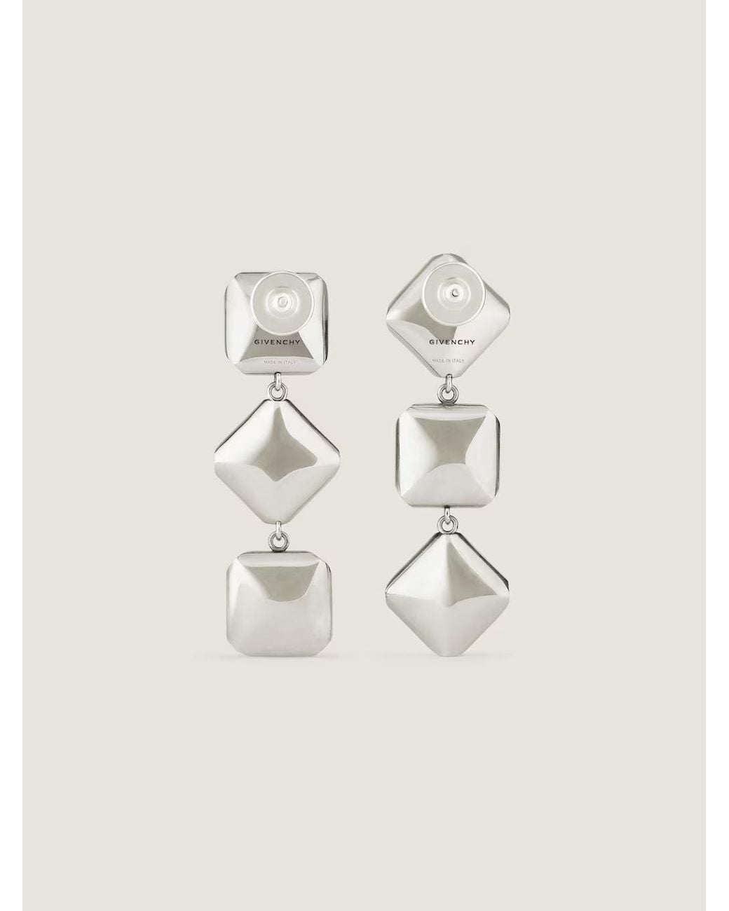 Givenchy White Deconstructed Crystals Earrings