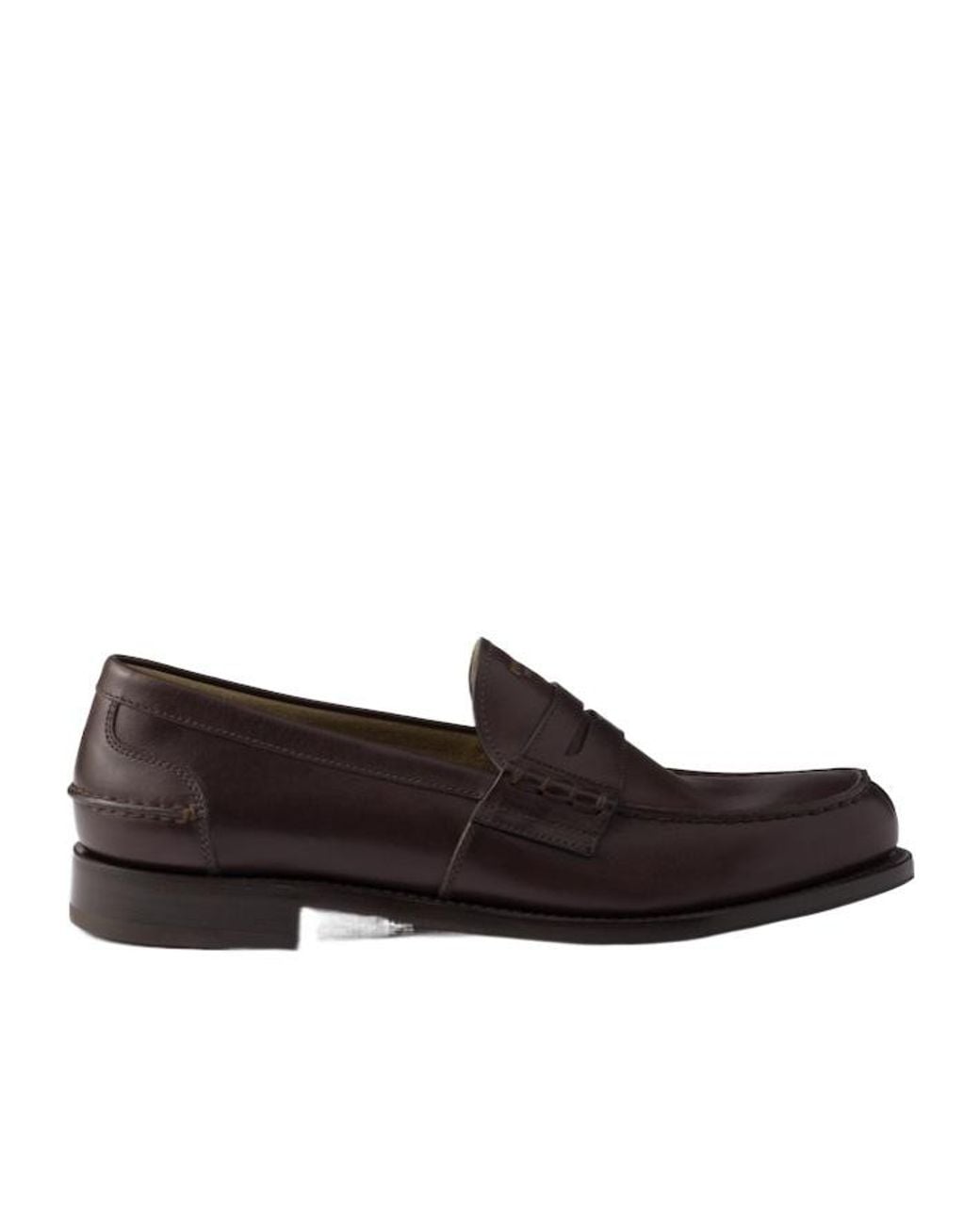 Prada Brown Formale Penny Loafers for men