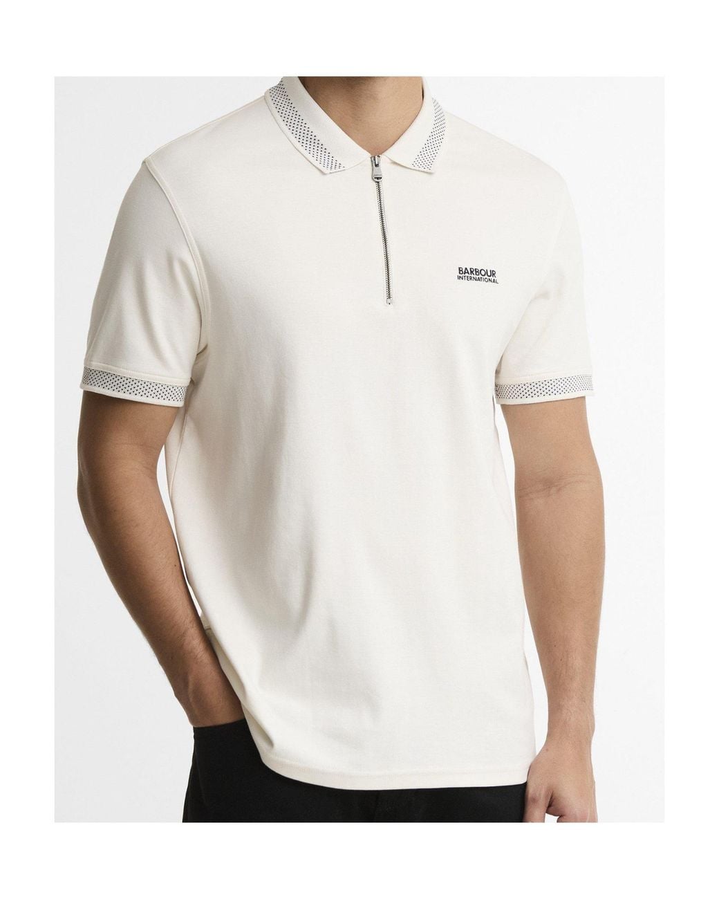 Barbour White Short-Sleeved Polo Shirt for men