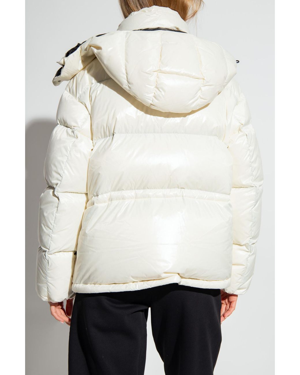 Moncler White Logo-Appliqué Padded Jacket