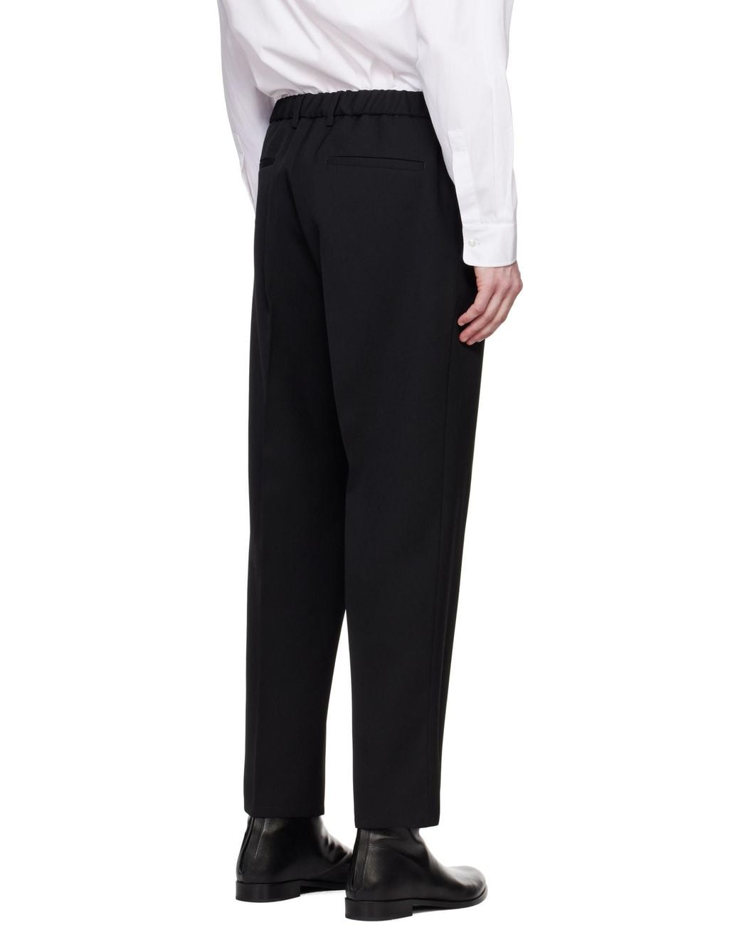 Jil Sander Black Tapered Trousers for men